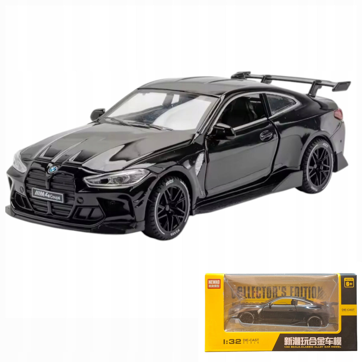 BMW M4 MODEL Car packaging 1:32 engine sound opening door flap Packaging status original