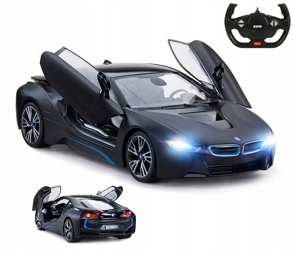 BMW i8 RASTAR LARGE 1:14 CONTROLLED CAR AUTO RC OPENING DOOR LIGHT