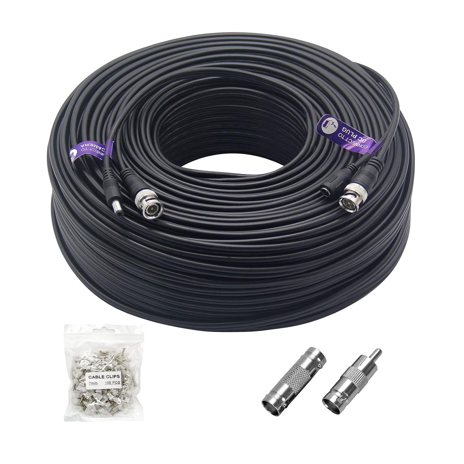 BNC Cable RG59 91m 2in1 CCTV Video + Power Supply for HD Cameras AHD CVI TVI