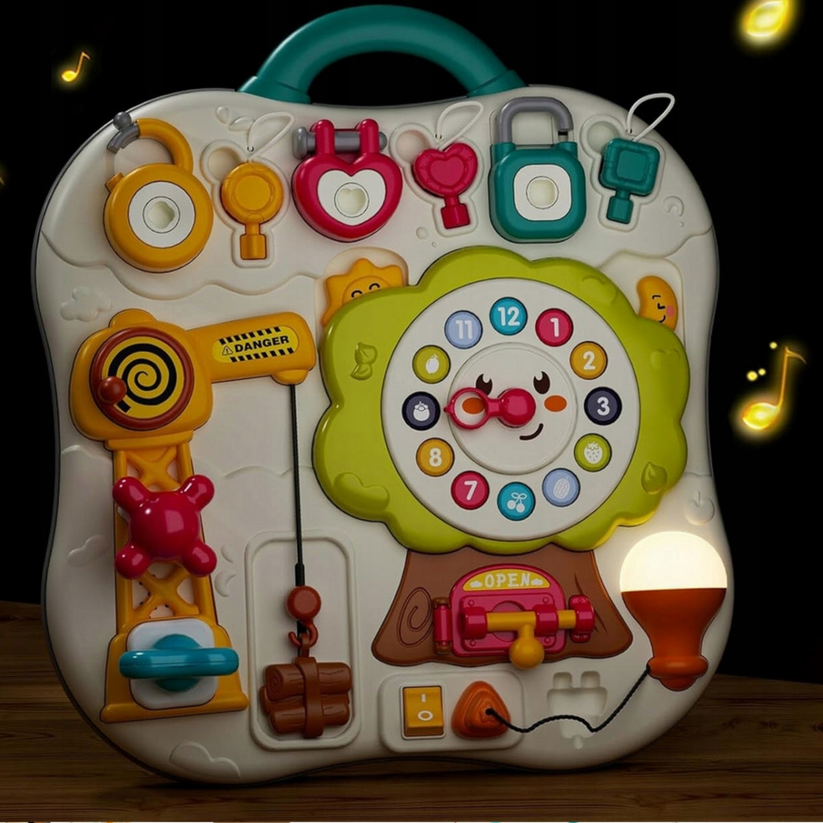 BOARD MONTESSORI INTERACTIVE SENSORY MANIPULATION SCIENCE CLOCK WOOPIE Manufacturer code 561400