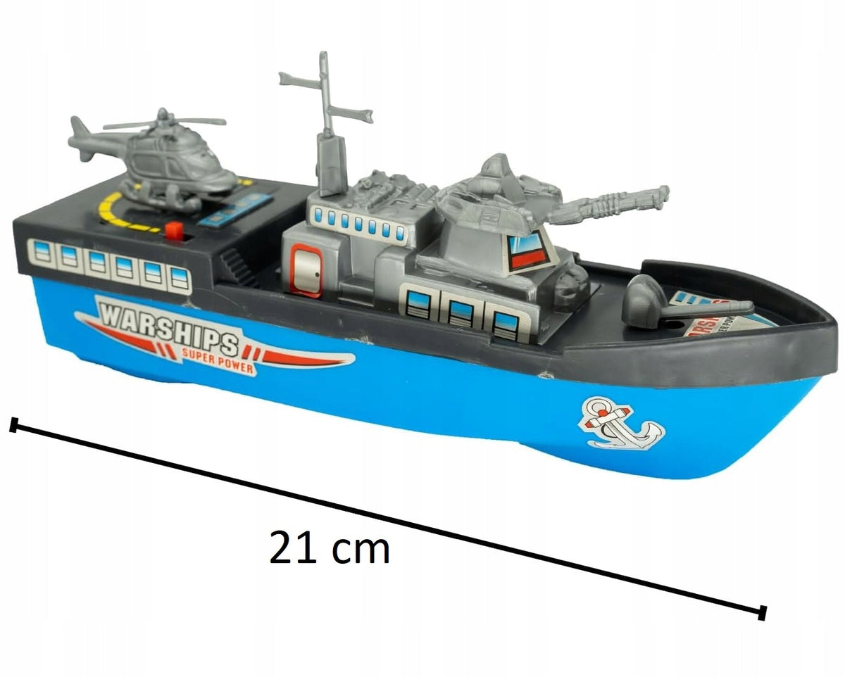 BOAT WATER SHIP BATTERY OPERATED BATHTUB 21CM SWIMS ON WATER Packaging status original