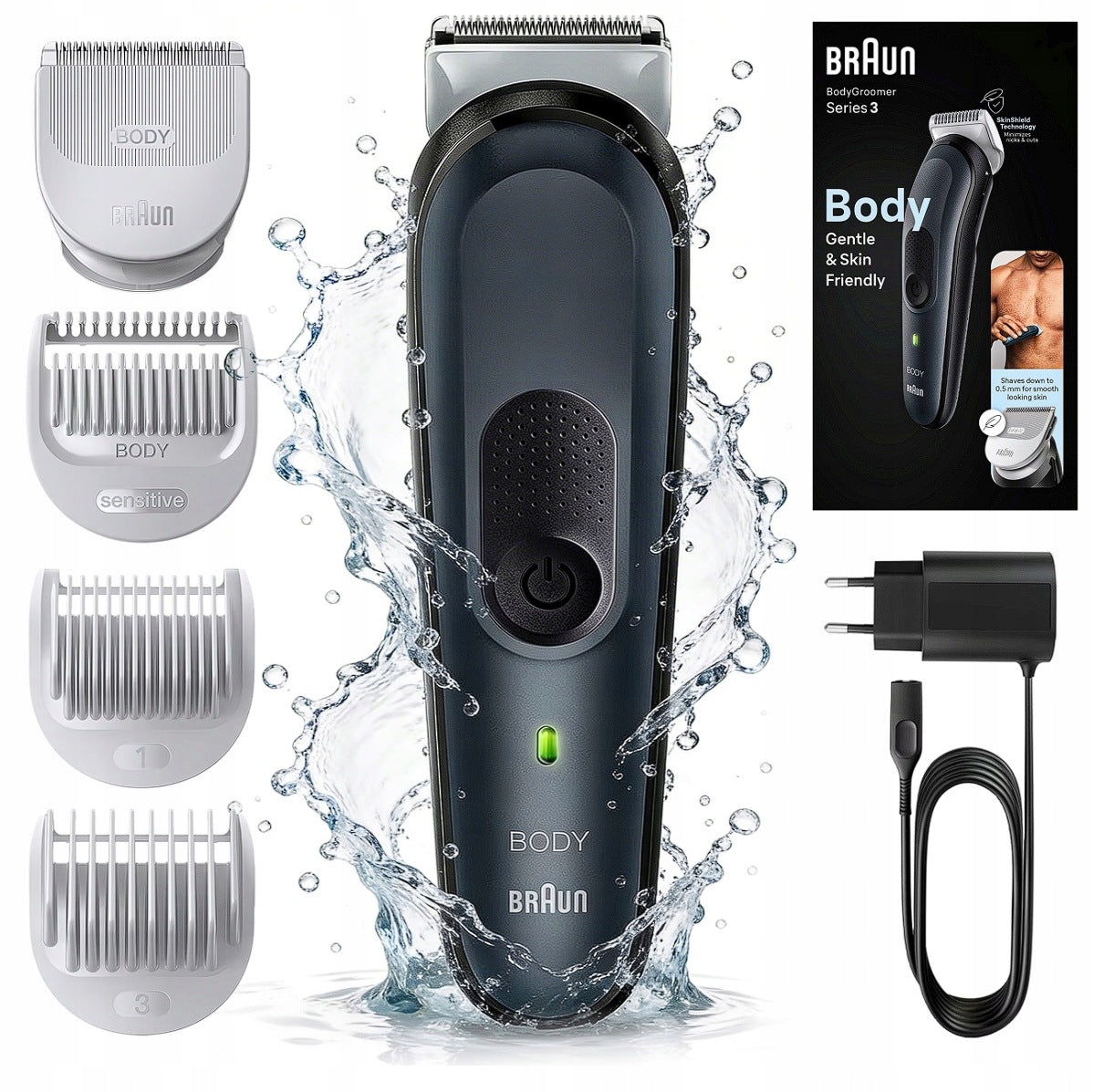 BODY TRIMMER FOR INTIMATE PLACES BRAUN BG3 WATERPROOF CORDLESS XXL