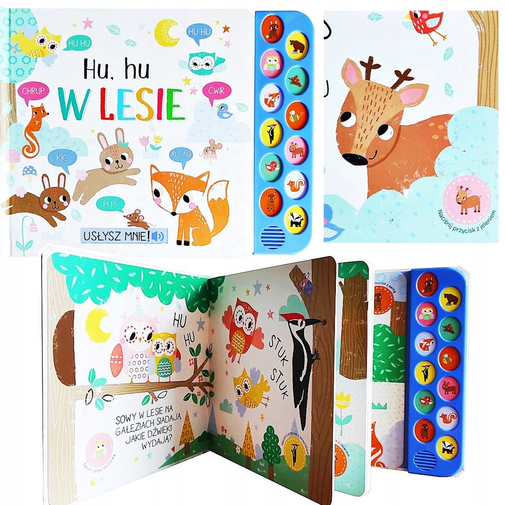 BOOK EDUCATIONAL BOOK HU HU IN THE FOREST WITH SOUND