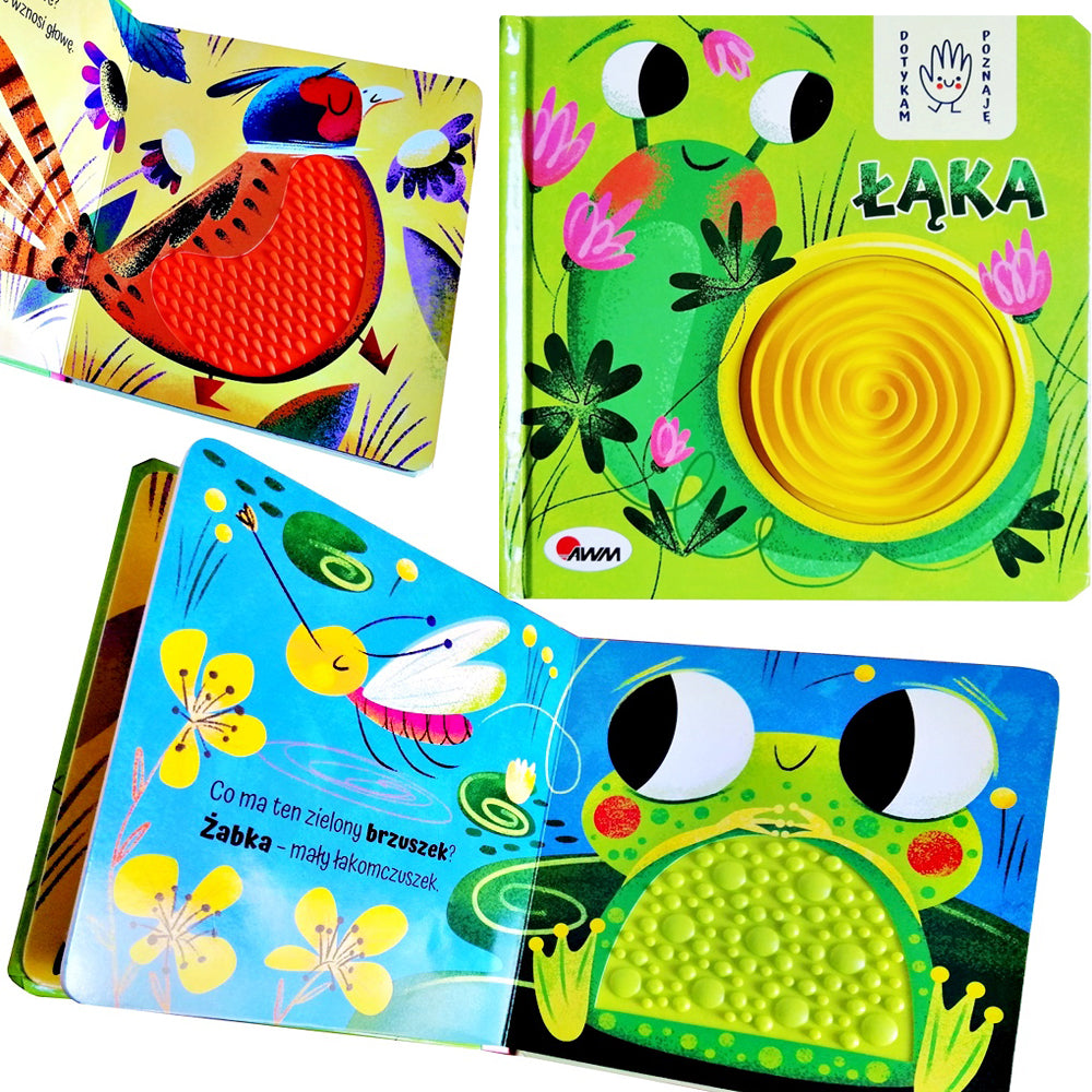 BOOK EDUCATIONAL BOOK TOUCH TEXTURE ANIMALS MEADOW