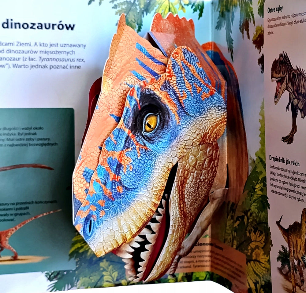 BOOK INTERACTIVE EDUCATIONAL SPATIAL MOVING ELEMENTS 3D DINOSAURS Brand no brand