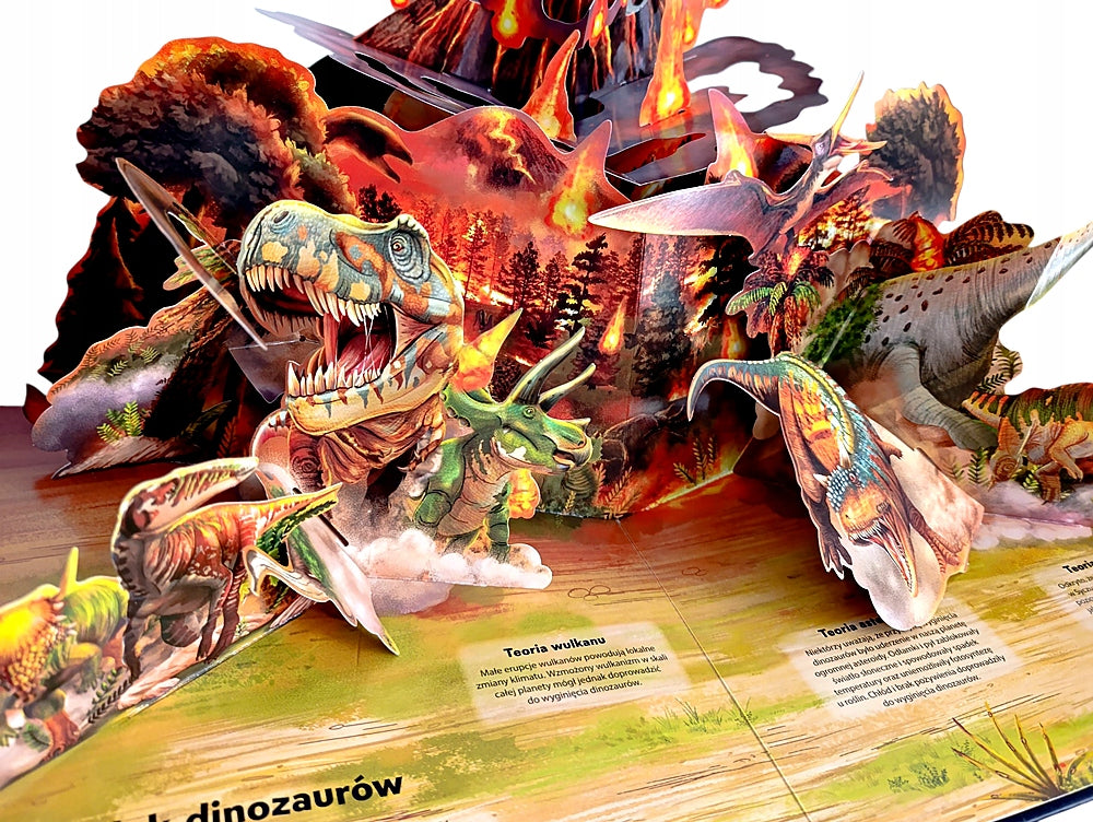 BOOK INTERACTIVE EDUCATIONAL SPATIAL MOVING ELEMENTS 3D DINOSAURS Packaging status original