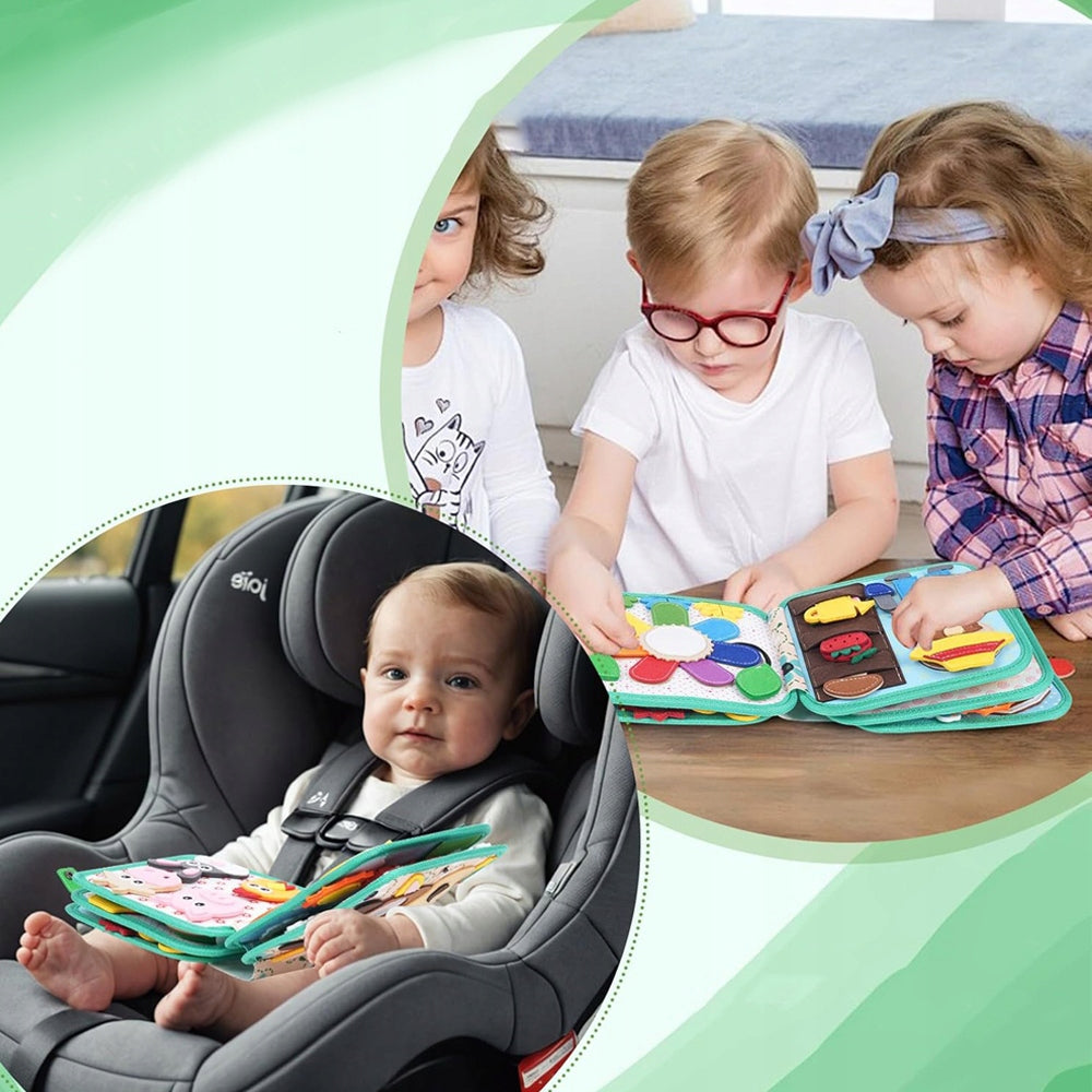 BOOK INTERACTIVE FELT EDUCATIONAL 10 PAGES CREATIVE TOY CHILDREN Manufacturer code Interaktywna książeczka filcowa dla dzieci