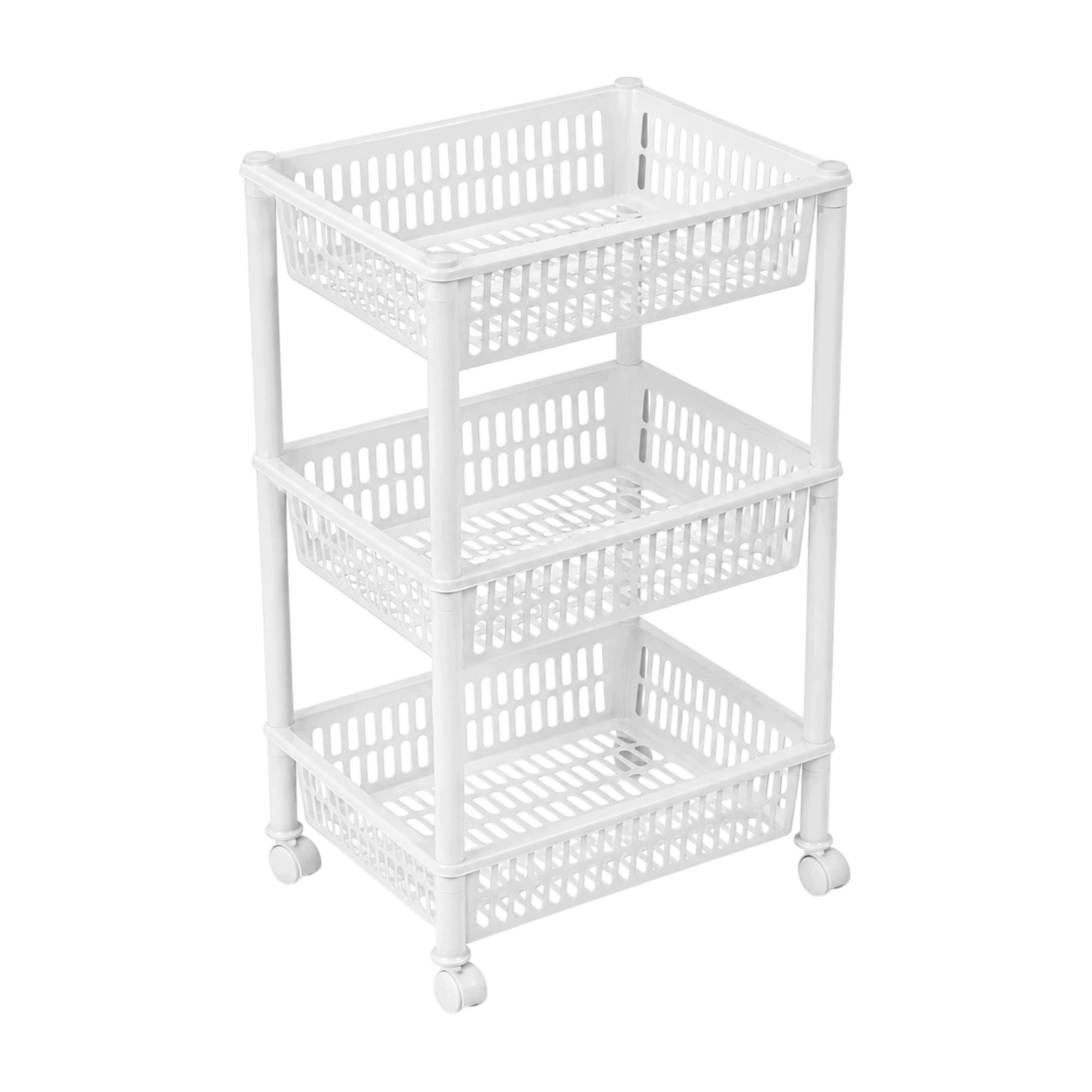 BOOKCASE BATHROOM ORGANIZER SHELF CABINET ON WHEELS MOBILE WHITE 68 CM Manufacturer code kuchenny plastikowy na zabawki do kąpieli