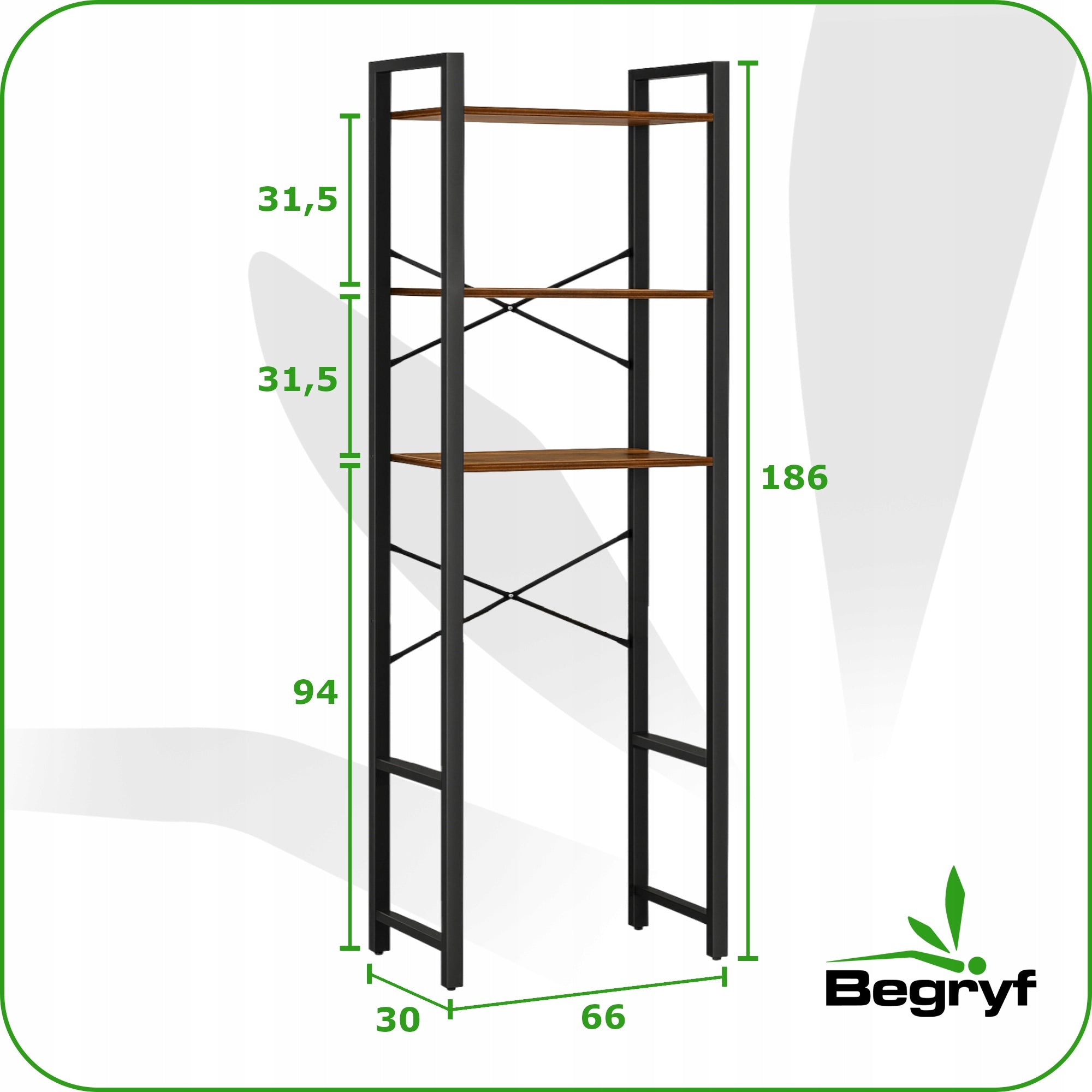 BOOKCASE OVER WASHING MACHINE rustic LADDER FOR BATHROOM bronze SHELF vintage 186cm Furniture color shades of brown
