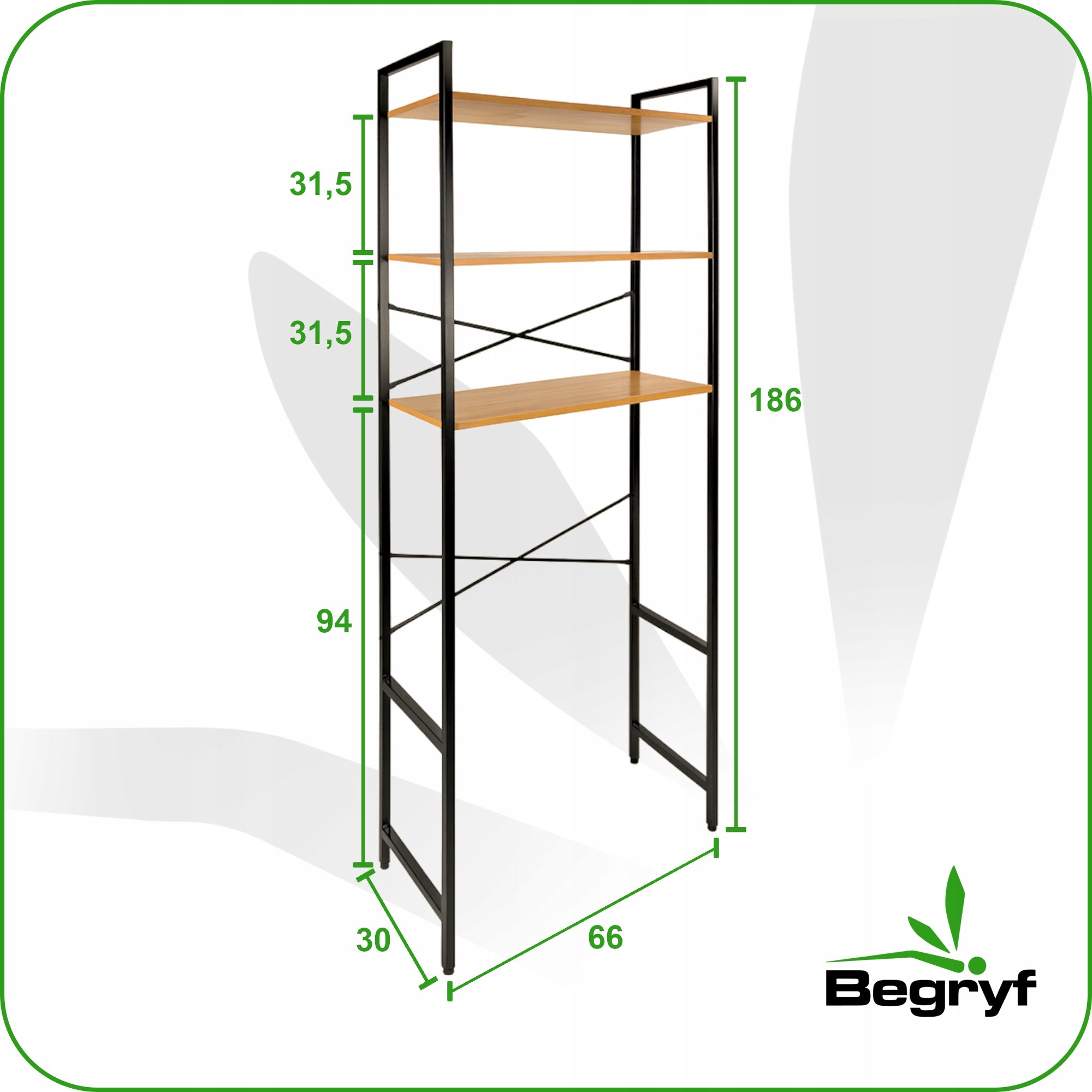 BOOKCASE OVER WASHING MACHINE rustic LADDER for BATHROOM oak SHELF vintage 186cm Manufacturer code VR19OP