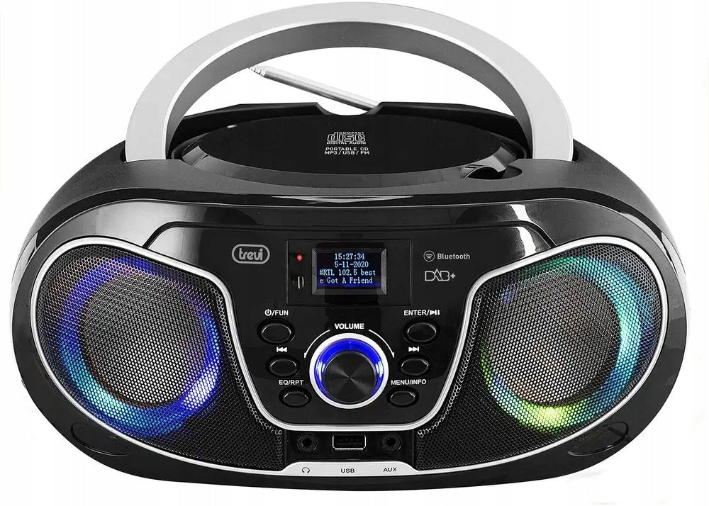 BOOMBOX PORTABLE RADIO DAB+ CD BLUETOOTH USB MP3 AUX-IN Packaging status original