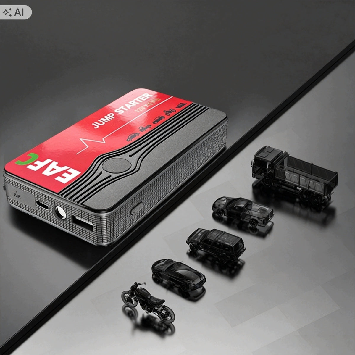 BOOSTER ROZRUCH POWERBANK 600A 12V JUMP STARTER INTELIGENTNY ROZRUSZNIK Brand EAFC