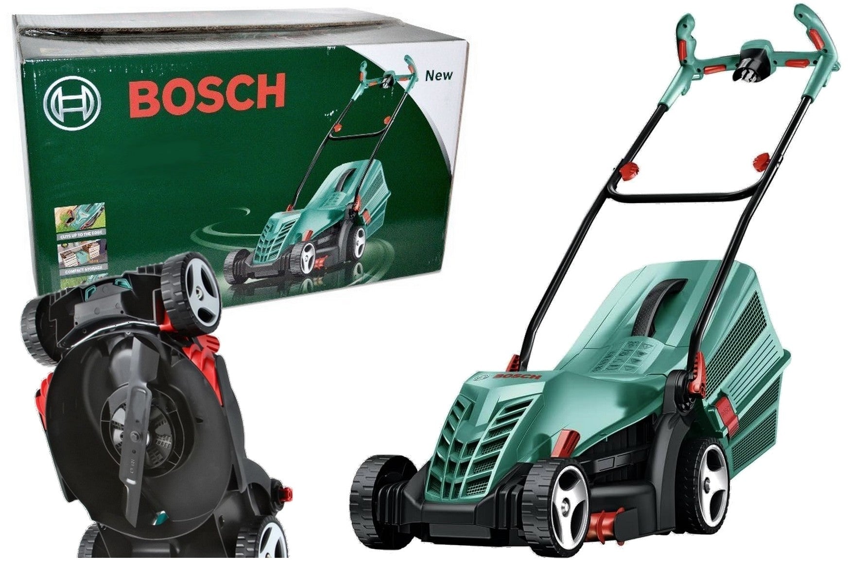 BOSCH ARM3400 electric lawn mower 1300W 34cm large adjustable basket
