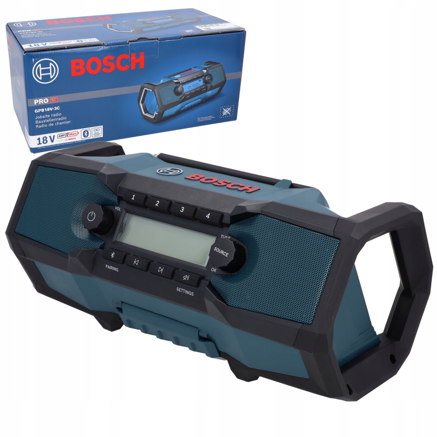 BOSCH Construction Radio 18V Bluetooth FM USB C GPB18V-3C
