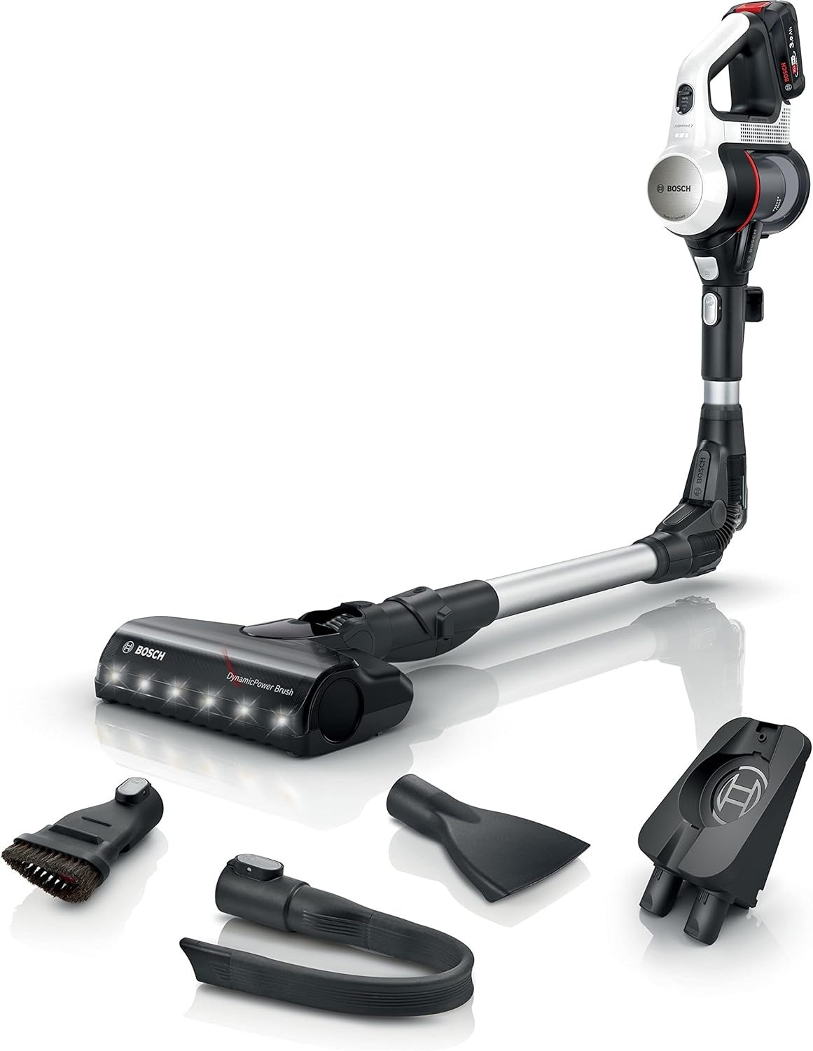BOSCH ELECTROMÉNAGER UNLIMITED 7 CORDLESS UPRIGHT VACUUM CLEANER, BLACK/BI
