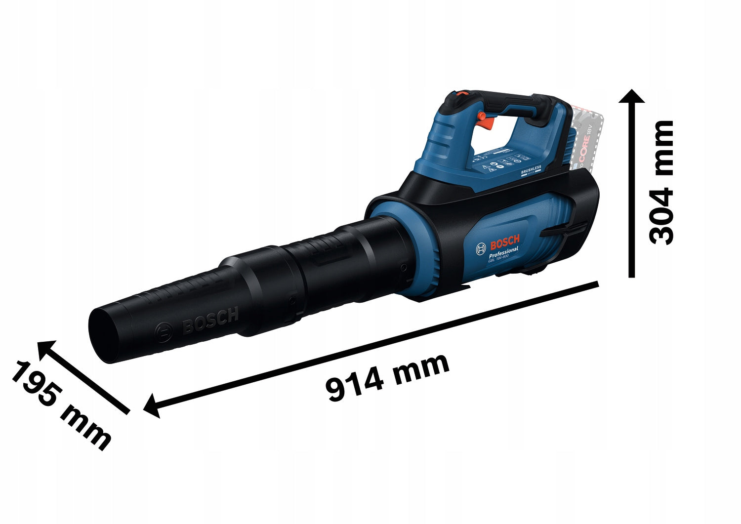 BOSCH GBL 18V-800 06008D2200 Body Cordless Leaf Blower Brand Bosch