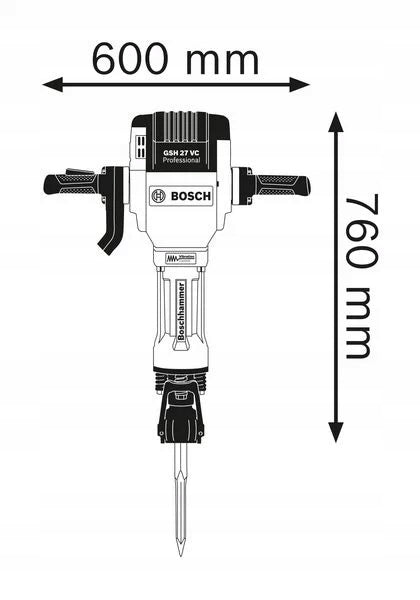 BOSCH IMPACT HAMMER HEX GSH27VC 2000W Brand Bosch