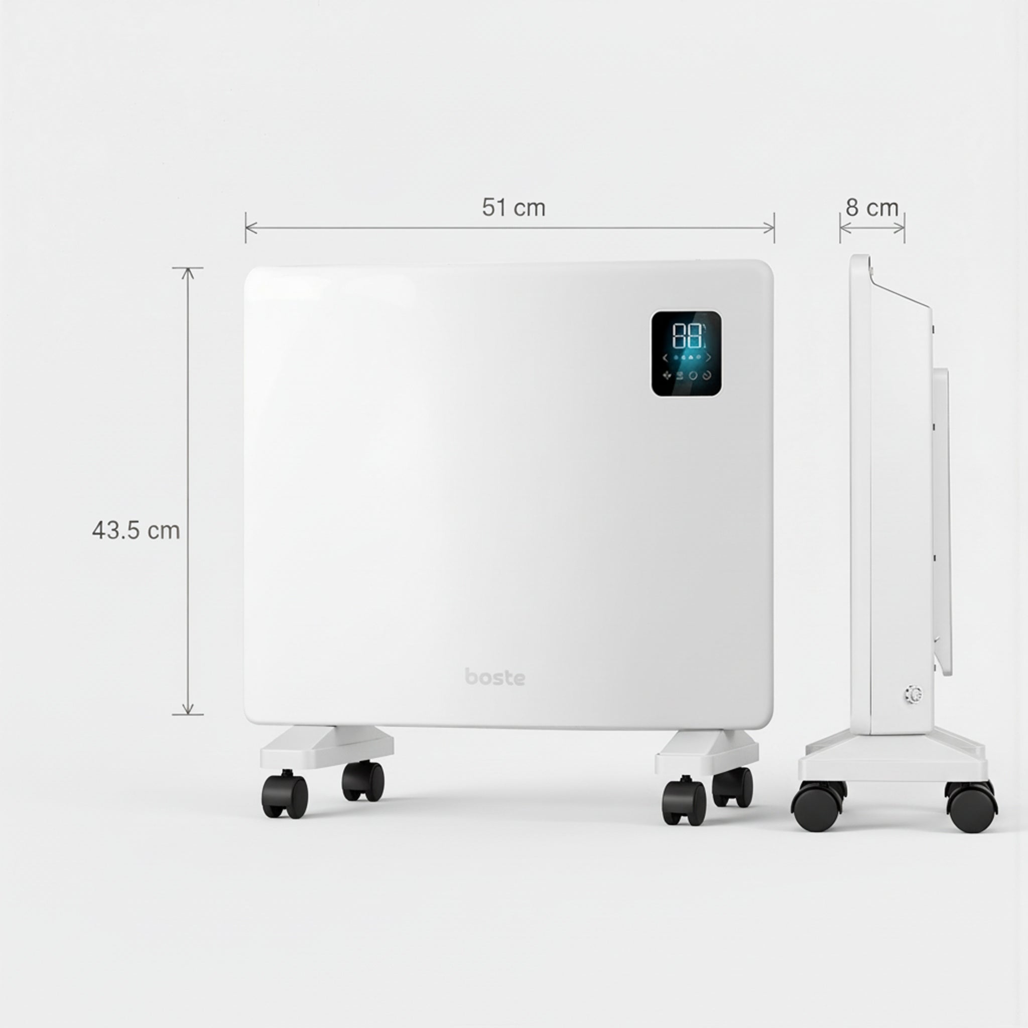 BOSTE ELECTRIC CONVECTOR HEATER ENERGY EFFICIENT FOR BATHROOM WIFI LED Manufacturer code EHHN-10WE
