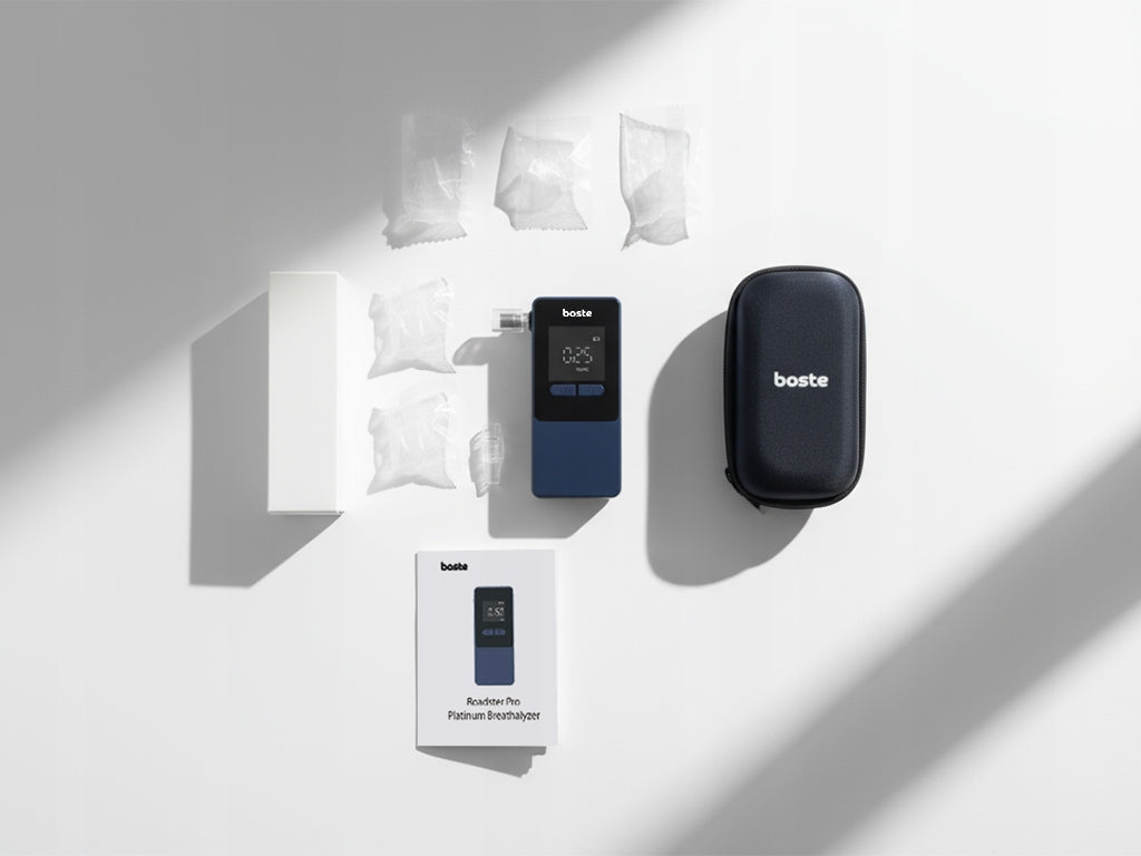 BOSTE ELECTROCHEMICAL BREATHALYZER PROFESSIONAL ACCURATE MOUTHPIECES APPLICATION Manufacturer code BARSP-01NB