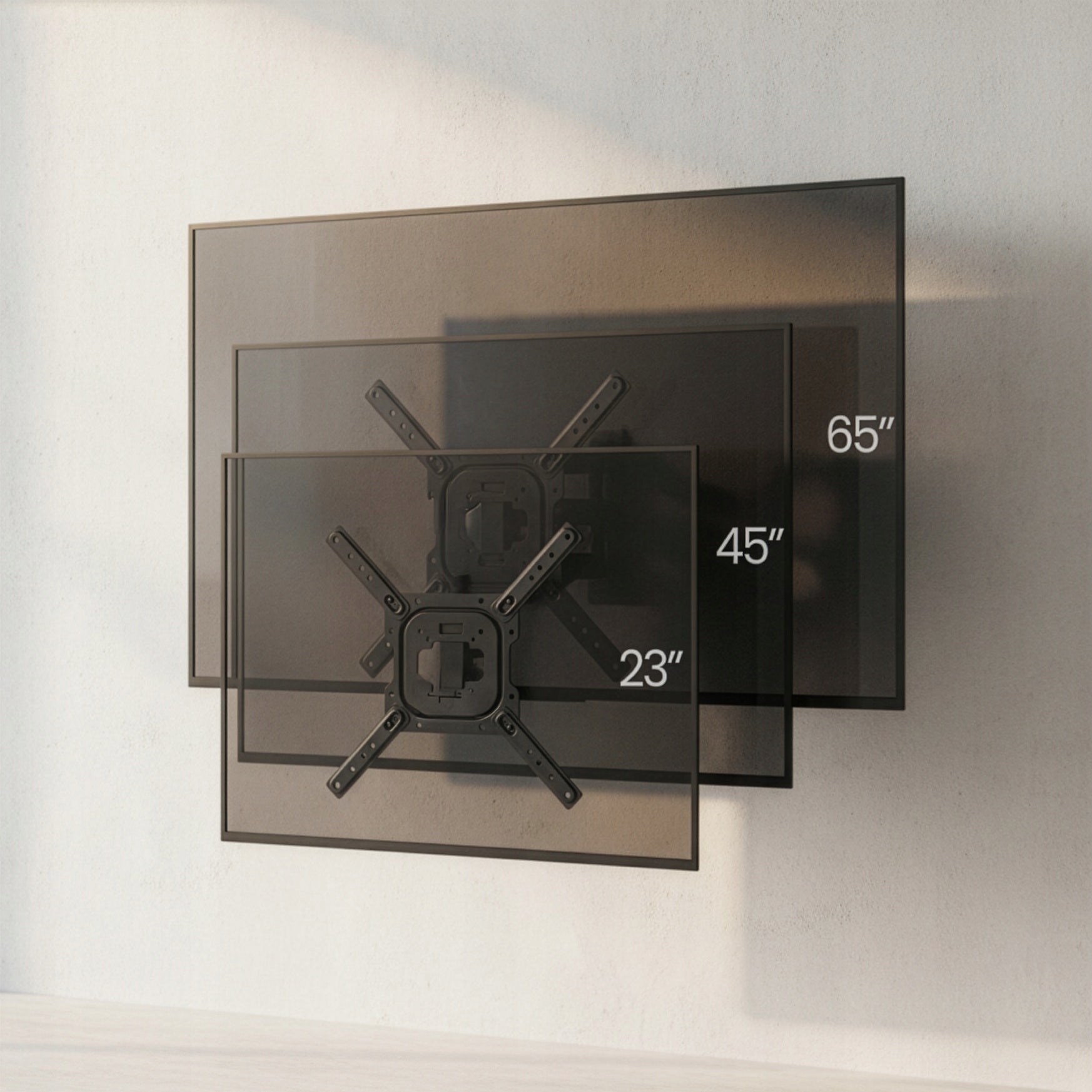 BOSTE STRONG WALL MOUNT FOR TV 23 65'' SWIVEL HANGER VESA Manufacturer code WMSEM6-65BK
