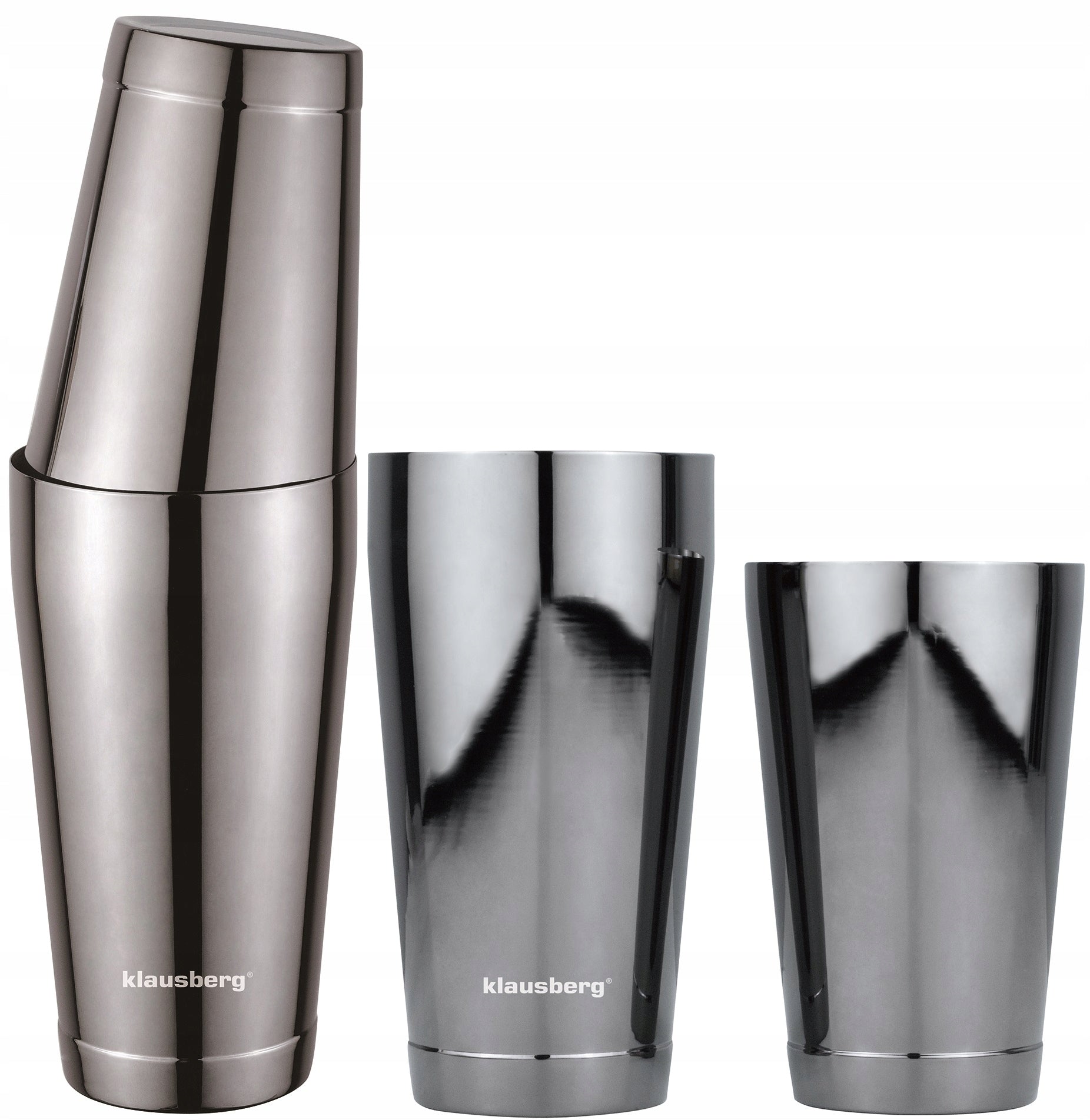 BOSTON Shaker TIN TIN for cocktail drinks graphite KLAUSBERG 700/600ml