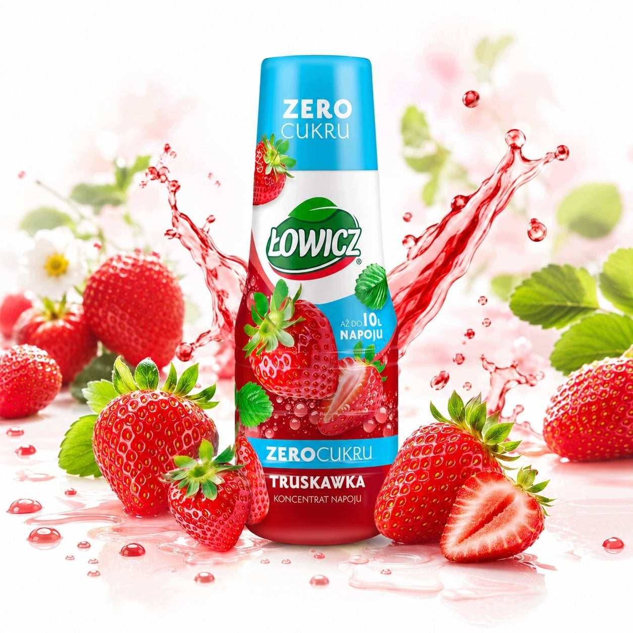 BOTTLE FUSE X2 SodaStream + Concentrate syrup ŁOWICZ ZERO 3x 500ml MIX Brand Łowicz