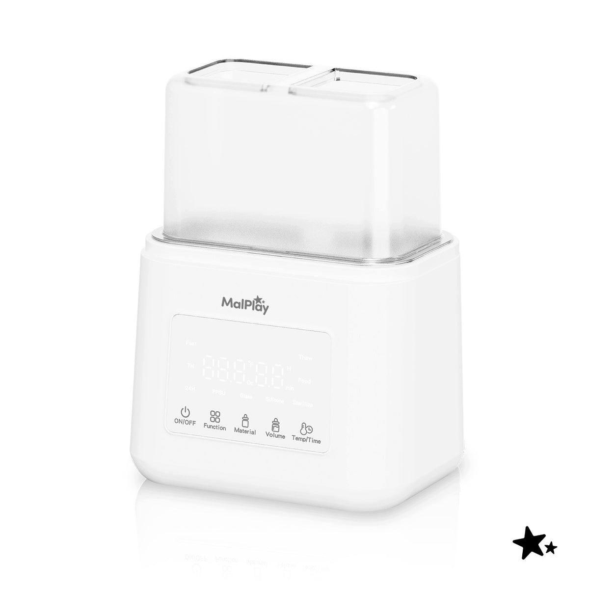 BOTTLE WARMER DOUBLE 5IN1 STERILIZER DEFROSTING MEALS 230W Packaging status original