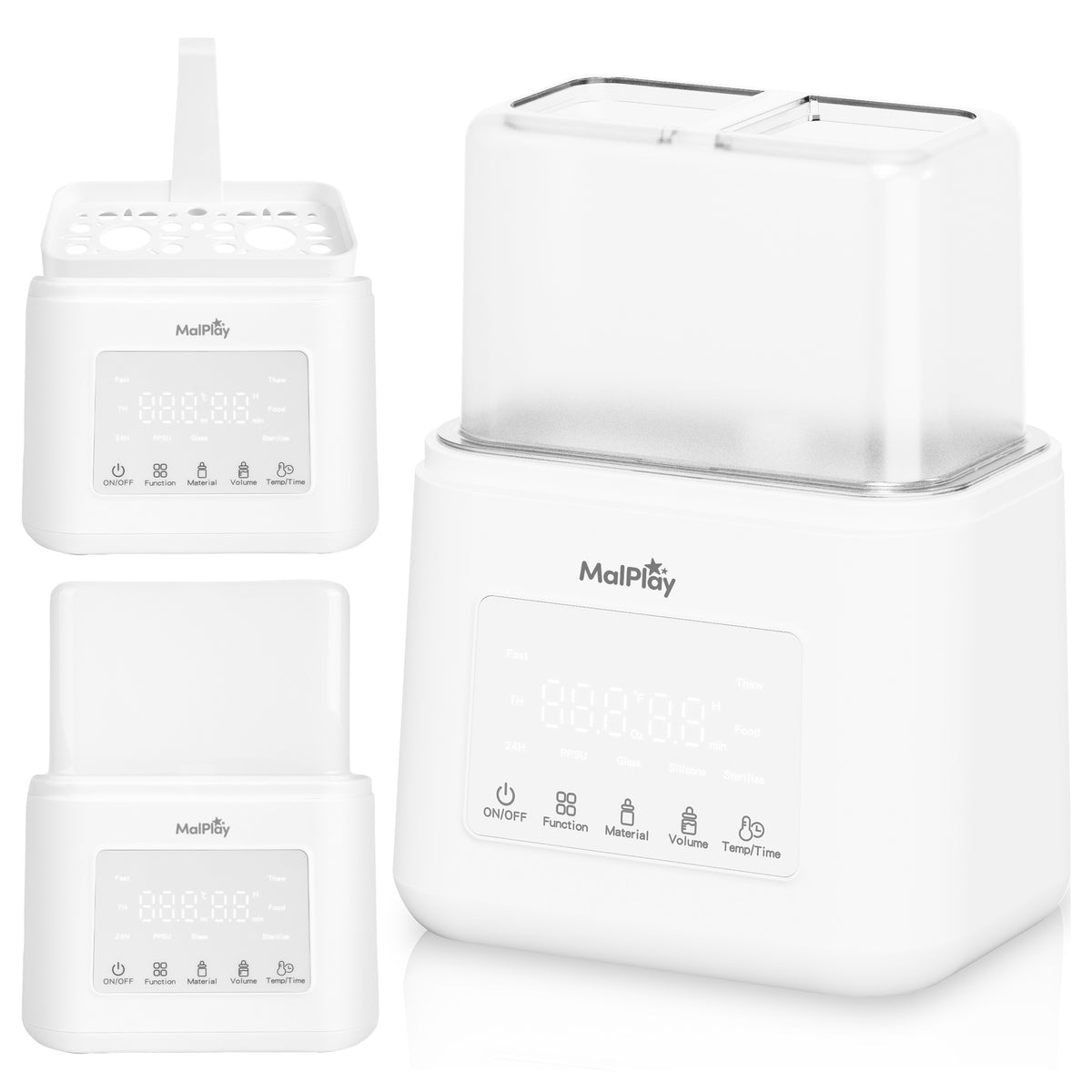 BOTTLE WARMER DOUBLE 5IN1 STERILIZER DEFROSTING MEALS 230W