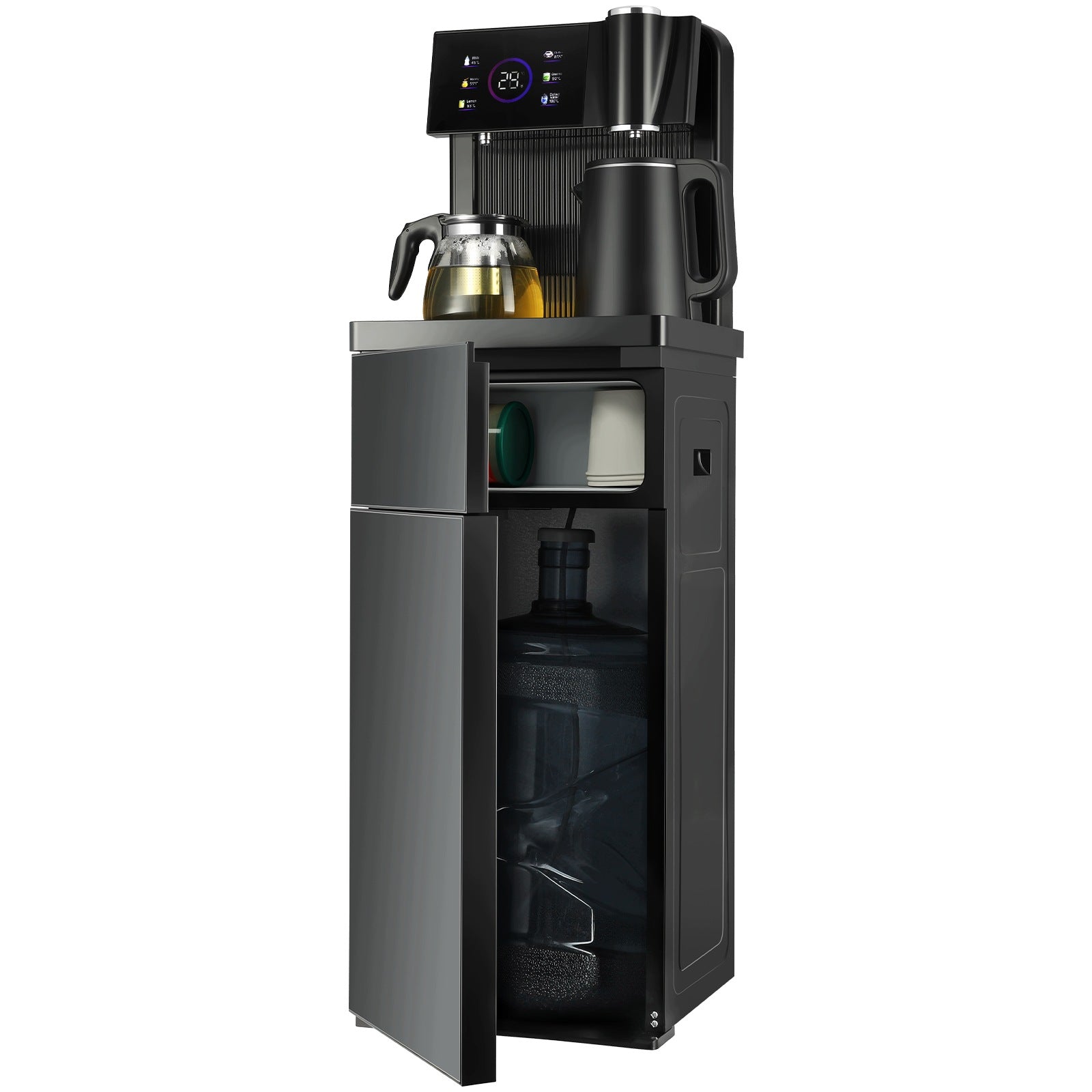 BOTTOM LOADING WATER DISPENSER TEA BAR 5 GALLON TOUCH REMOTE EU BLACK Brand no brand