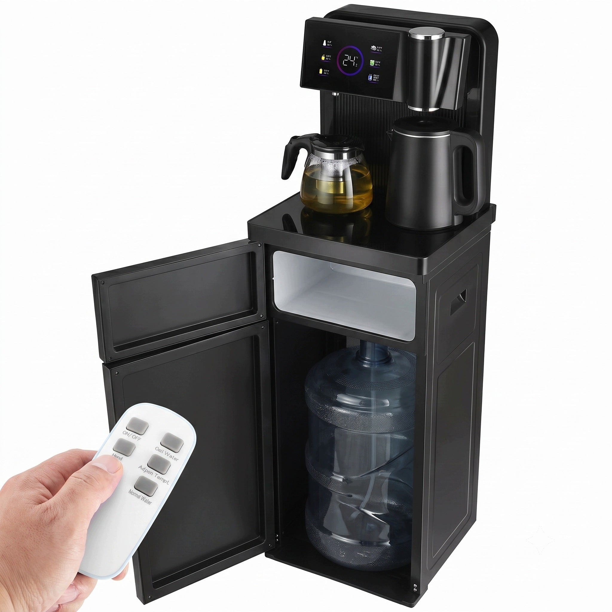 BOTTOM LOADING WATER DISPENSER TEA BAR 5 GALLON TOUCH REMOTE EU BLACK Manufacturer code 4896032579715