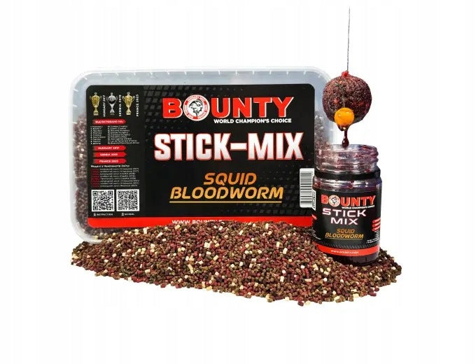 BOUNTY STICK-MIX 500g + LIQUID SQUID/BLOODWORM