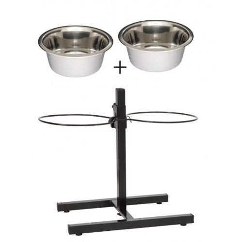 BOWLS Metal BOWL ON ADJUSTABLE STAND FOR DOG 2x2,8L Manufacturer code 2X2,8L