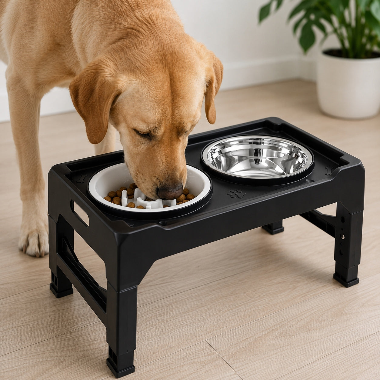 BOWLS ON STAND Adjustable Double Bowl Large Slowing For Dog Manufacturer code 5906477683317