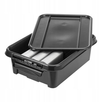 BOX PLASTIC CONTAINER 21 L STORAGE COVER BLACK pt Manufacturer code 20484