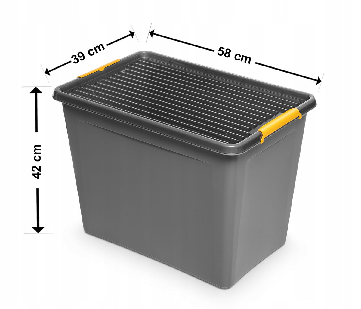 BOX PLASTIC CONTAINER 80 L CIRCLES COVER FOR EVERYTHING AND MORE