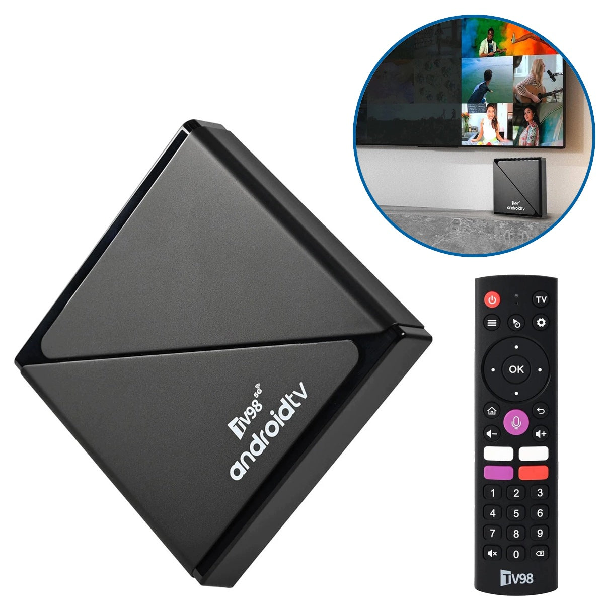 BOX TV 8K ANDROID 14 WIFI BLUETOOTH MEDIA PLAYER, 16GB ROM