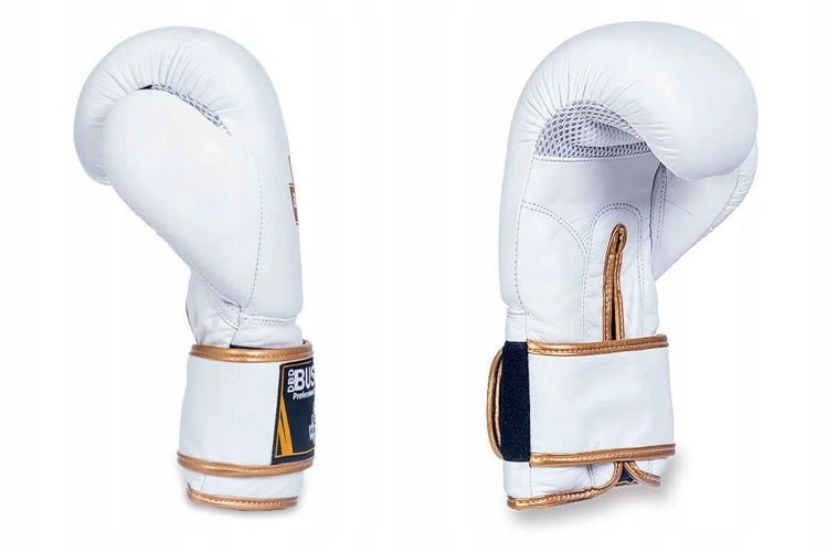 BOXING GLOVES 10 oz LEATHER TRAINING SPARRING WHITE LEATHER 10oz Packaging status original