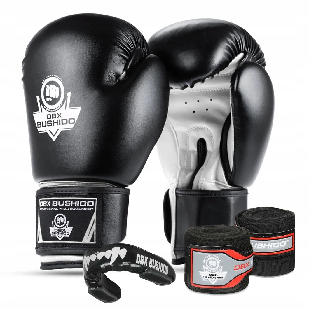 BOXING GLOVES TRAINING 10oz WRAPS JAW PROTECTOR FOR GIFT