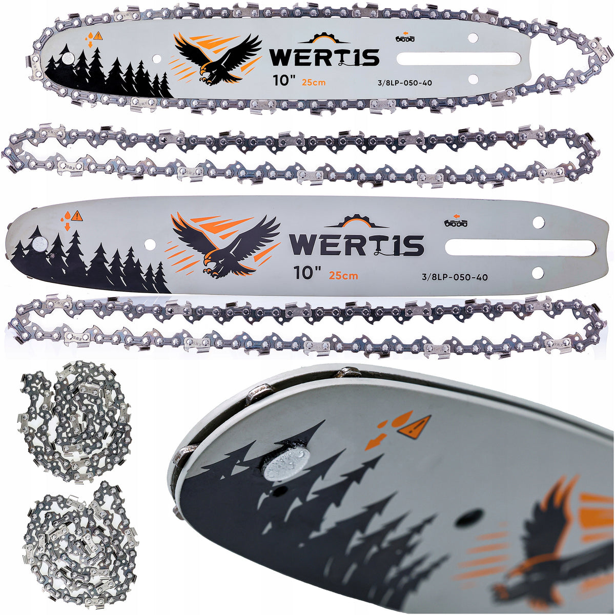 BRANCH SAW GUIDE 10" 25cm CHAINS DEMON NAC 40 1,3mm 3/8"