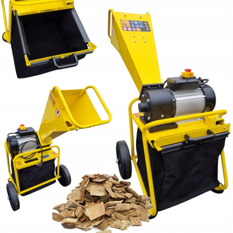 BRANCH SHREDDER ELECTRIC CHIPPER 50mm 2,8kW 2800W KNIFE BASKET 64L