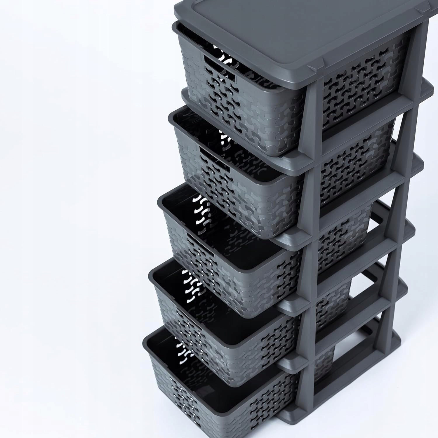 BRANQ - Bathroom shelving unit post cabinet - 5x baskets - plastic basket Packaging status original