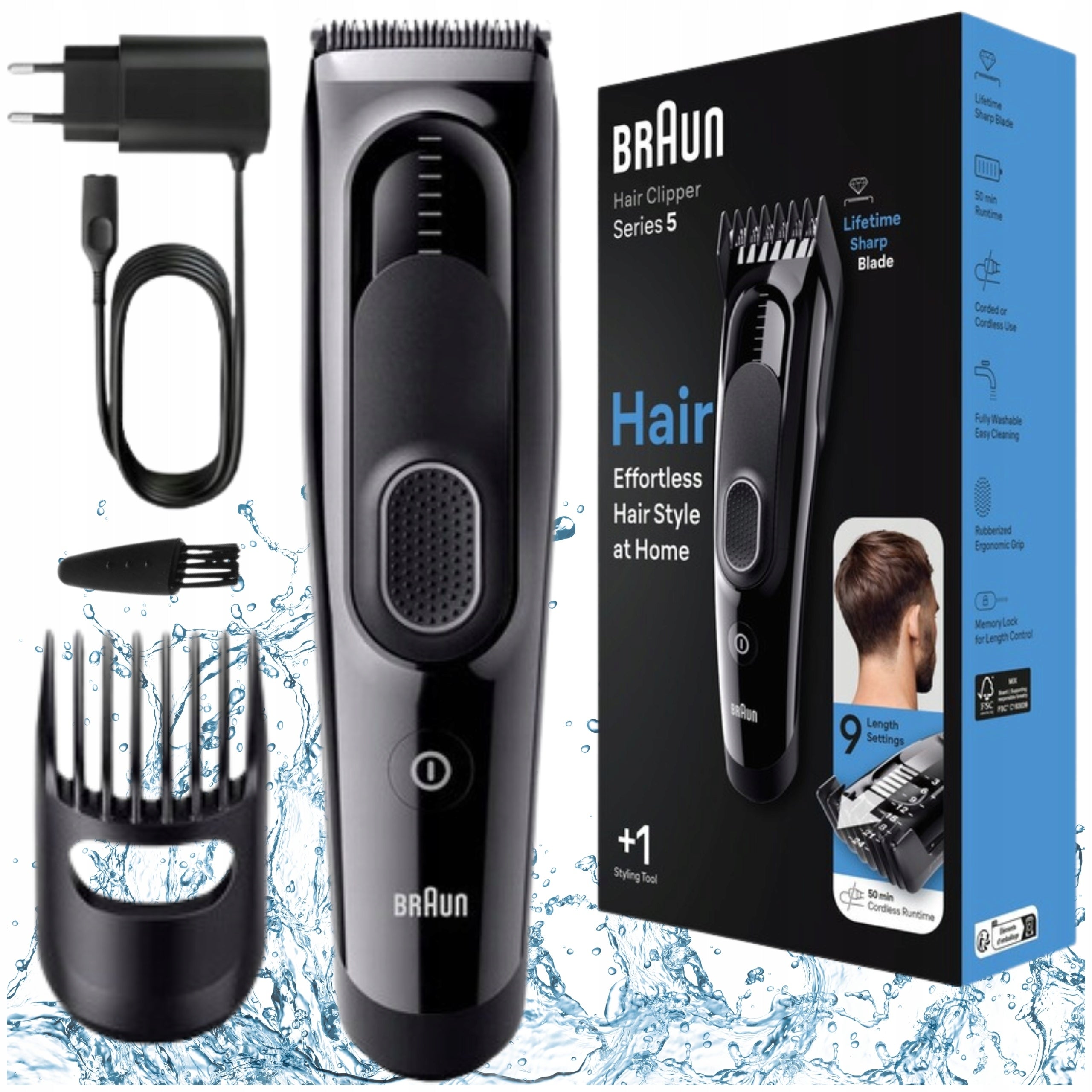 BRAUN CORDLESS TRIMMER FOR CUTTING FACIAL HAIR