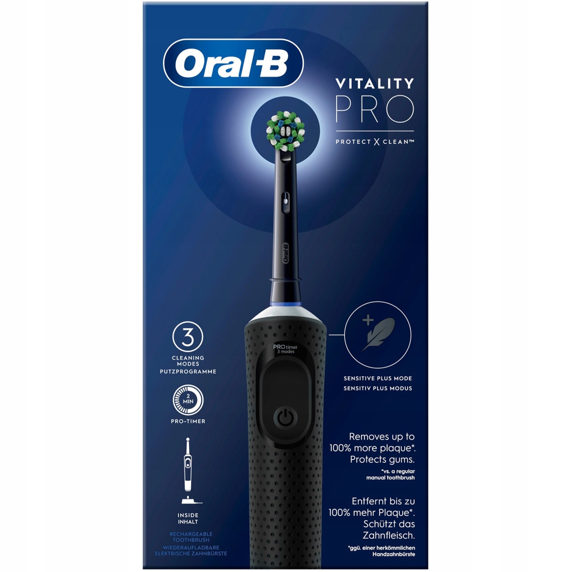 BRAUN ORAL B VITALITY 103 PRO ELECTRIC TOOTHBRUSH BLACK Brand Braun