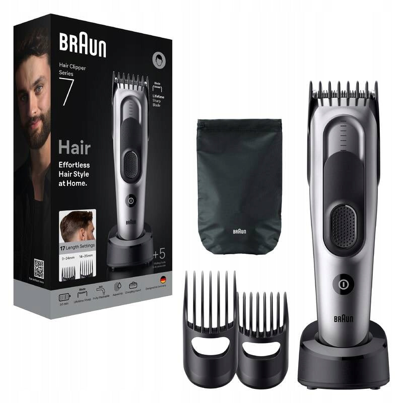BRAUN Series 7 HC7590 Hair Clipper Wireless Trimmer +Etui EAN (GTIN) 4987176251060