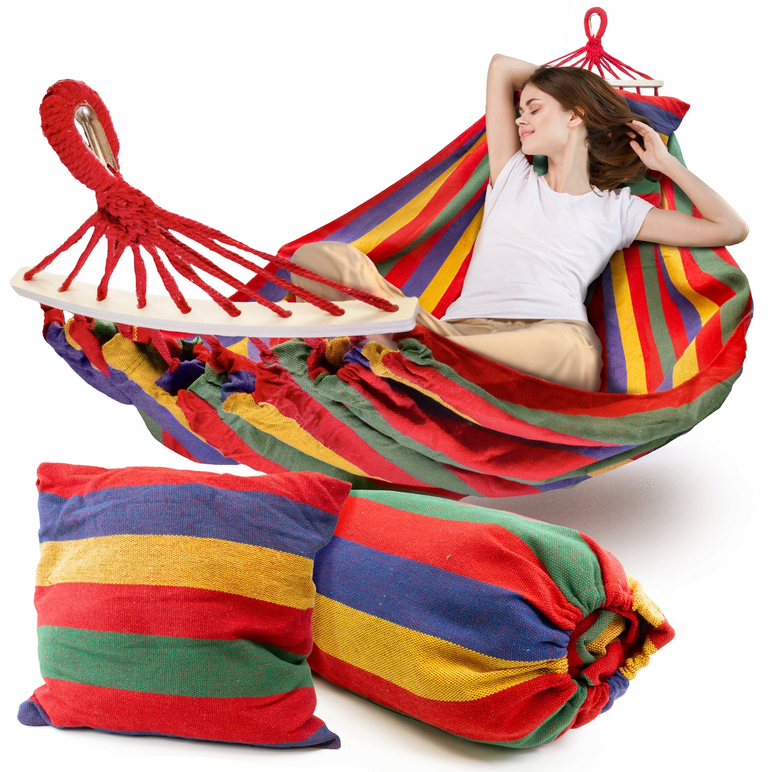 BRAZILIAN GARDEN HAMMOCK XXL 2 PERSONS + PILLOW BAG