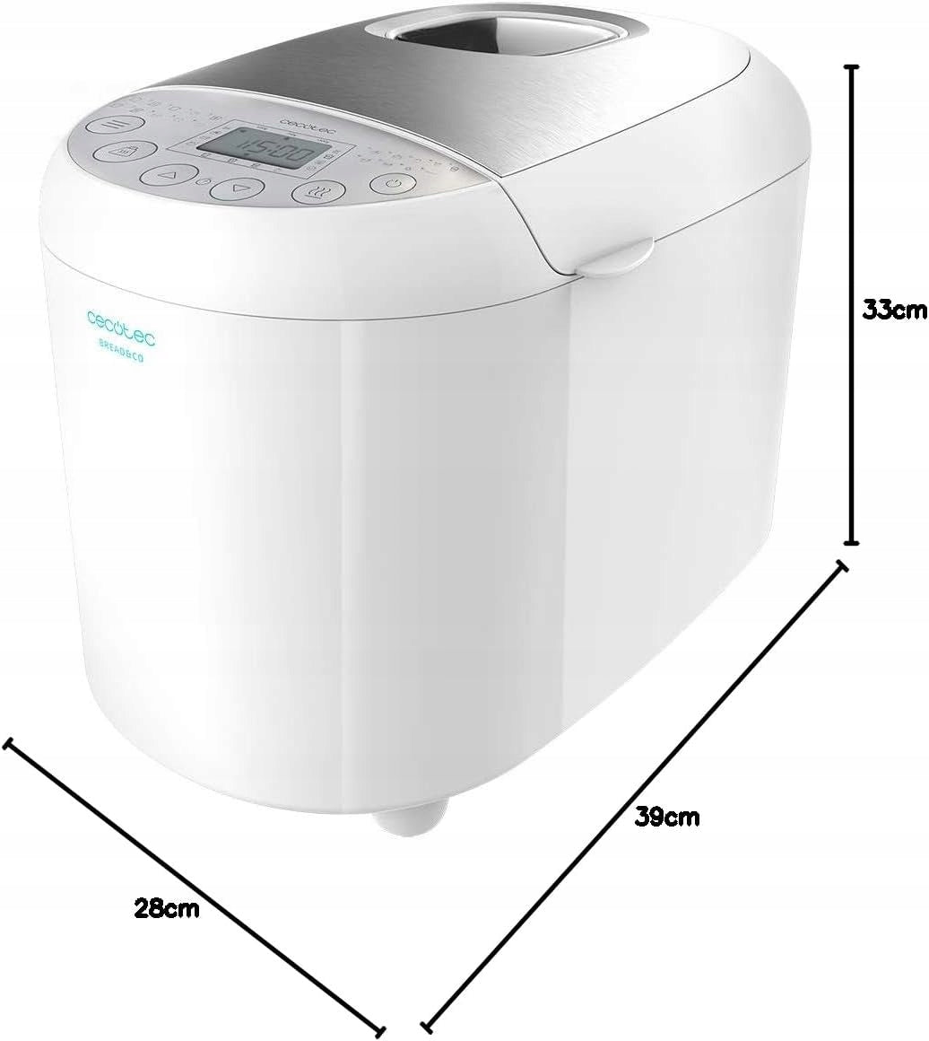 BREAD MACHINE 550W 19 PROGRAMS 1KG TIMER LCD FUNCTION YOGURT JAM Manufacturer code 5906663125317