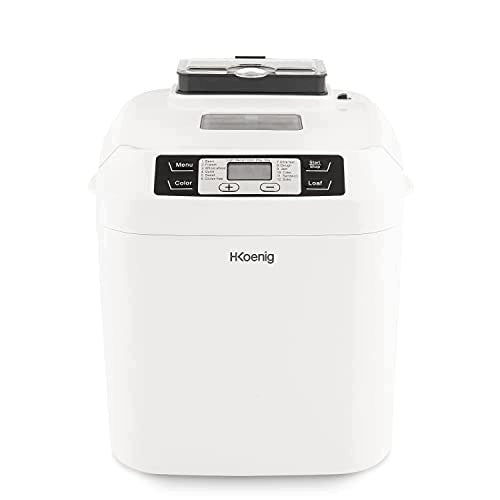 BREAD MACHINE H.KOENIG BAKE340 12 PROGRAMS GLUTEN FREE 650 800G Dominant color clear