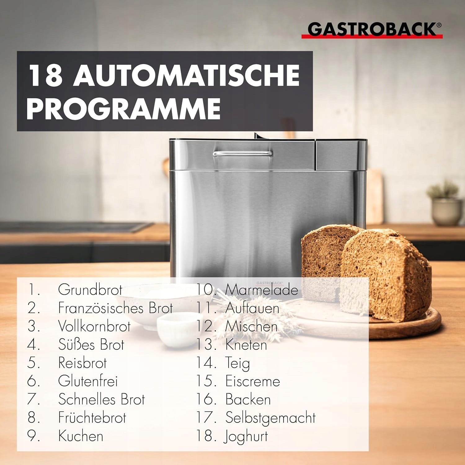 BREAD MAKING MACHINE 500W 18 PROGRAMS FUNCTION HOME MADE Manufacturer code 5907830109635