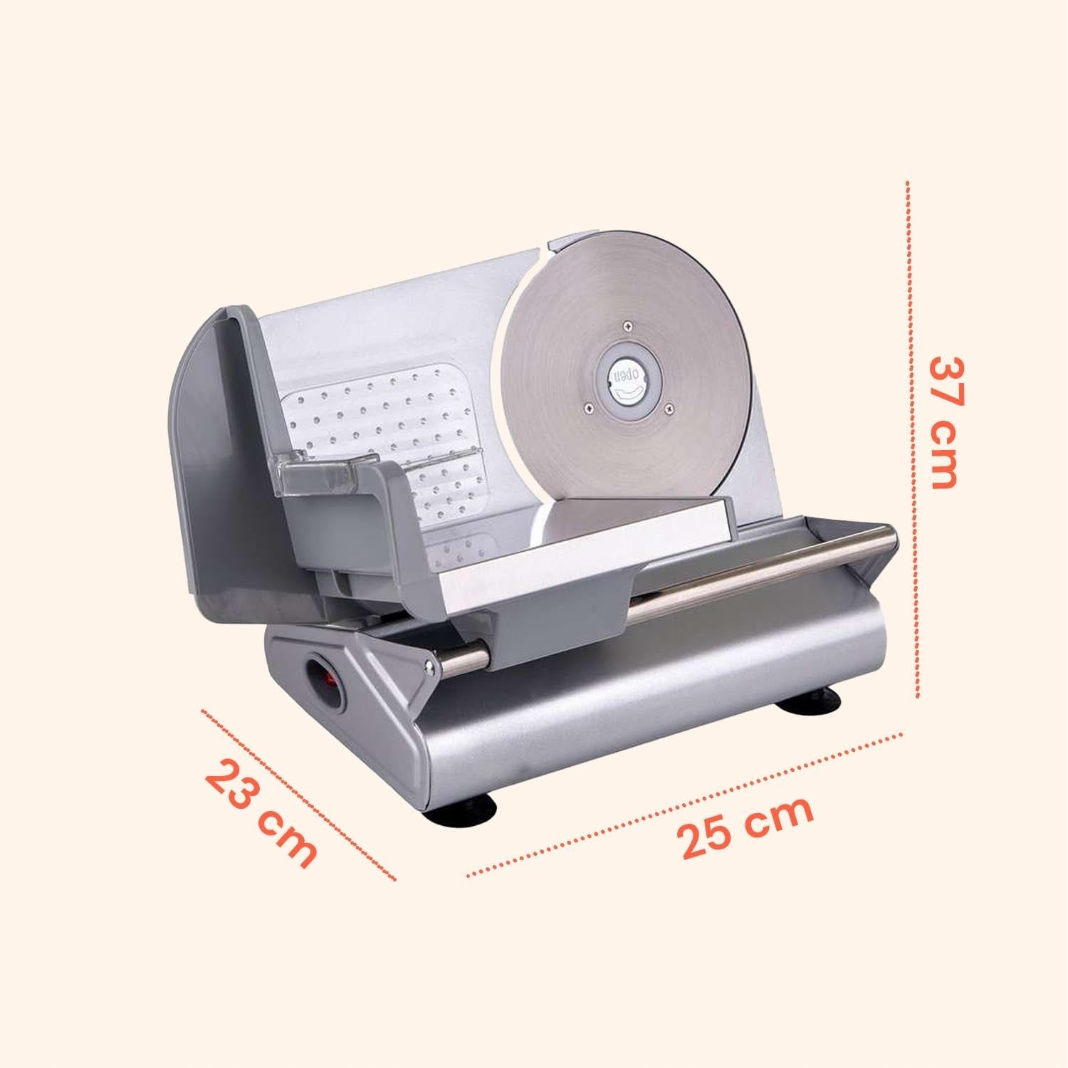 BREAD SLICER AND SAUSAGE ECTRETIC POWER 150 W, BLADE 220 MM Manufacturer code Krajalnicy do wędlin i chleba7