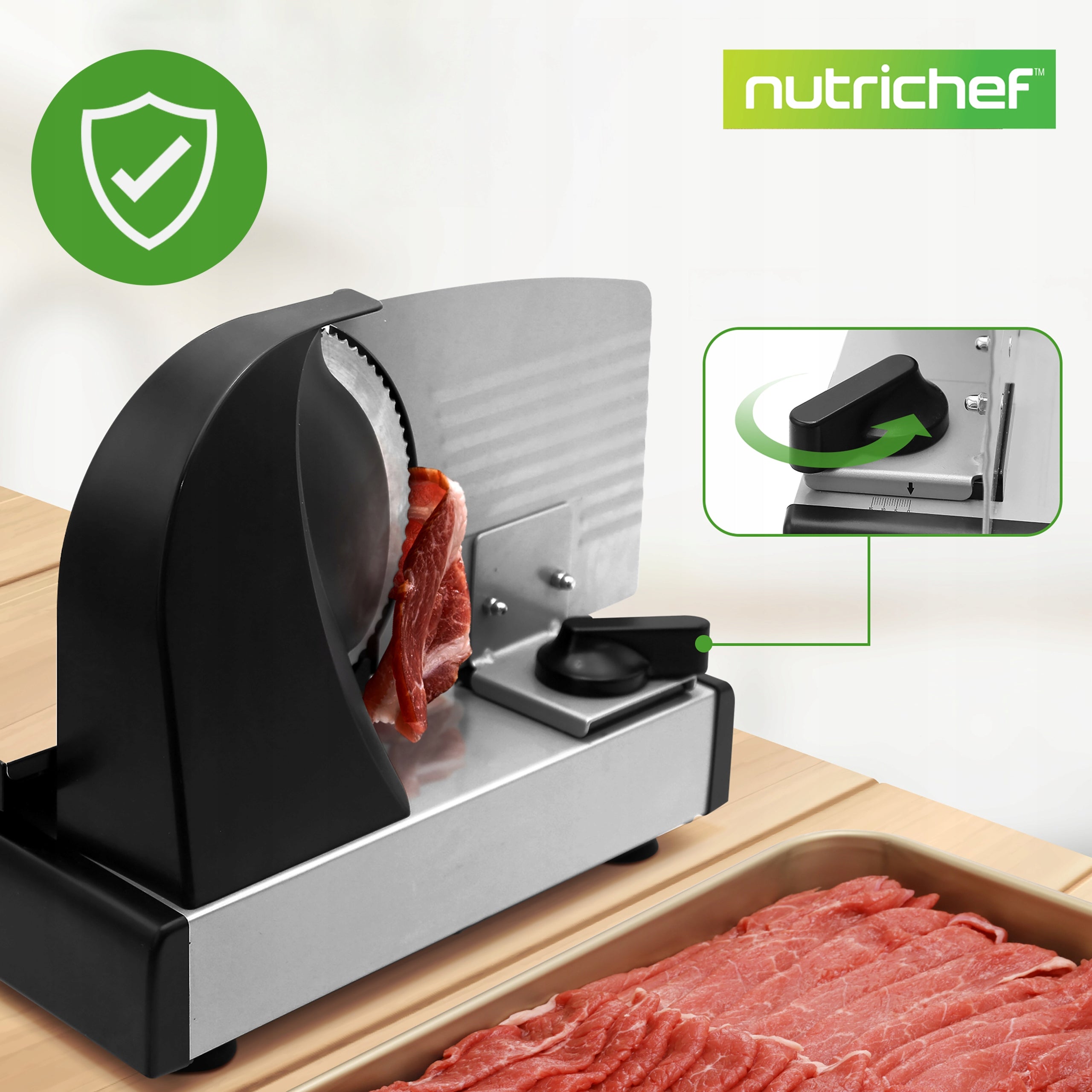 BREAD SLICER FOR COLD CUTS STRONG FROM NUTRICHEF ELECTRIC Manufacturer code NUGJ801